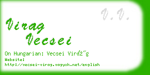 virag vecsei business card